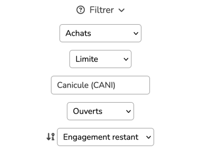 Illustration de Filtre multi-critères de vos ordres